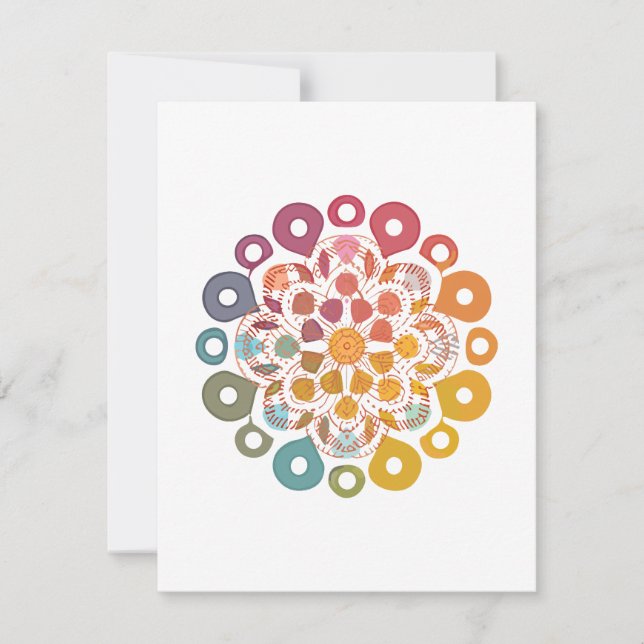 mandala Gamut Stuffed  Note Card (Front)