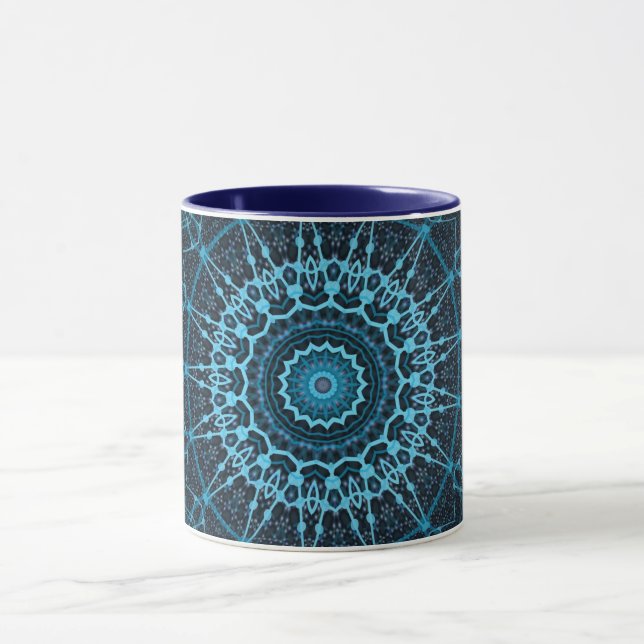 Mandala Geometric Circle Fractal Retro Hippie Mug (Center)