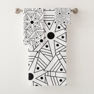 Mandala Geometric Pattern Black and White 