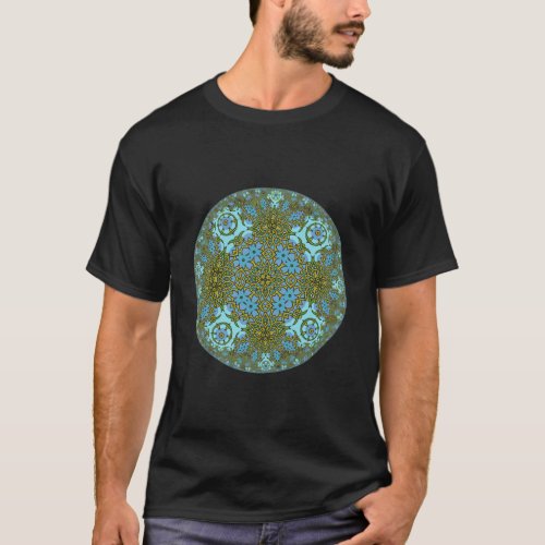 Mandala Geometry Sacred Prana Fractal Yoga Mantra  T_Shirt