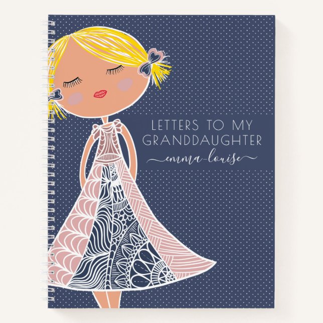 Mandala Girl Letters to My Granddaughter Memory Notebook (Front)