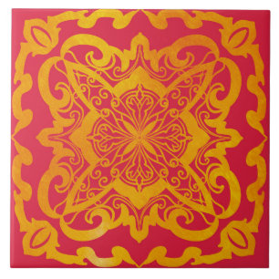 mandala,gold,baroque,elegant ceramic tile