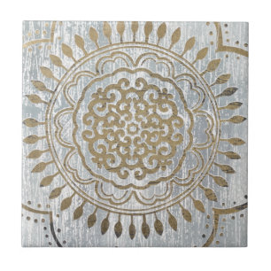 Mandala Gold Design Ceramic Tile