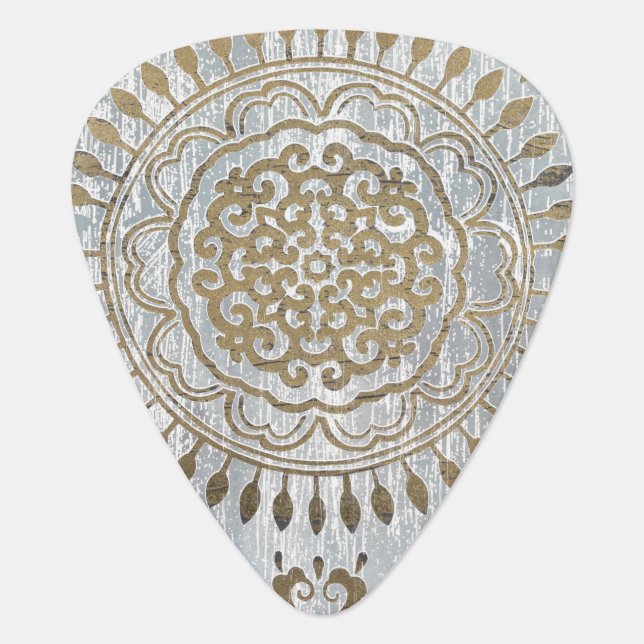 Mandala Gold Design Guitar Pick (Front)