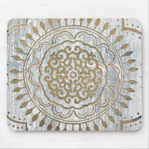 Mandala Gold Design Mouse Pad