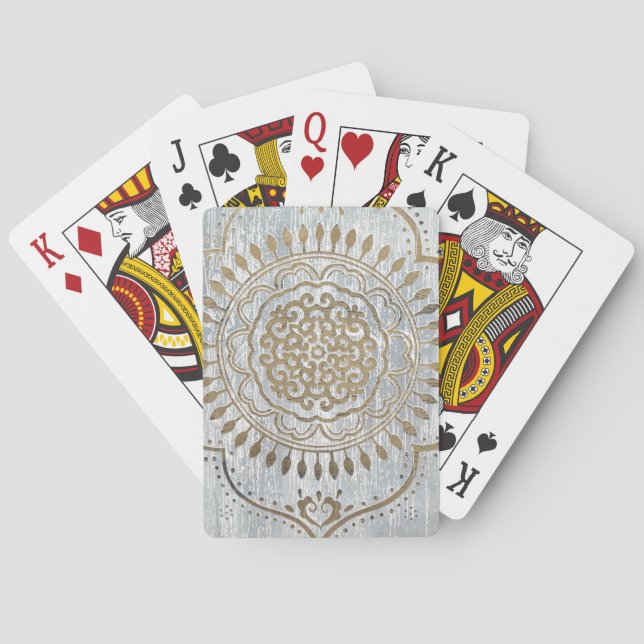 Mandala Gold Design Poker Cards (Back)
