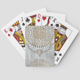 Mandala Gold Design Poker Cards