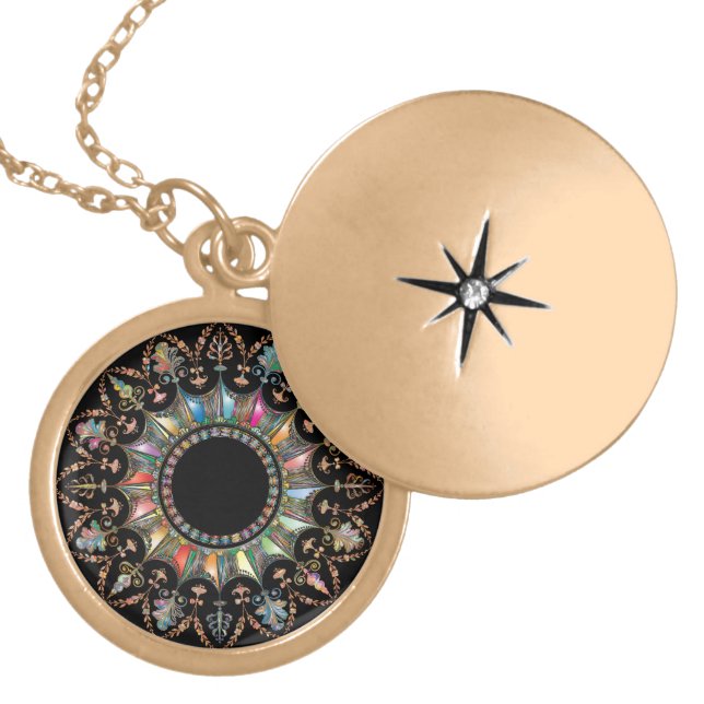 Mandala  gold plated necklace (Front)