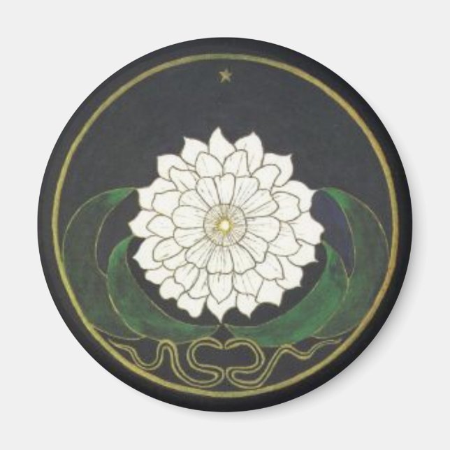 Mandala Golden Flower Magnet (Front)
