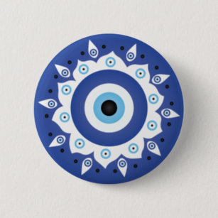 Button Pins Badge, Pinback, Handmade in Greece, Evil Eye, Greek Expression and Words, Greek Design Illustration, Tradition and Retro Style