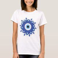 Mandala Greek Evil Eye Blue White