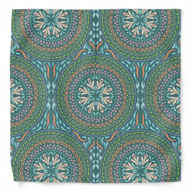 Mandala Green Bandana (Front)