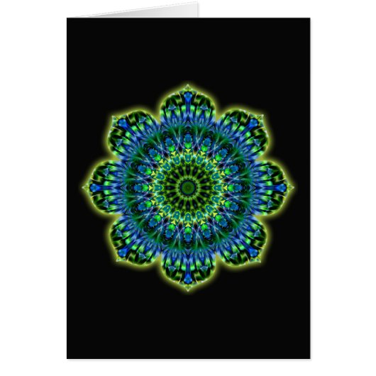 Mandala green blue | black cards (Front)