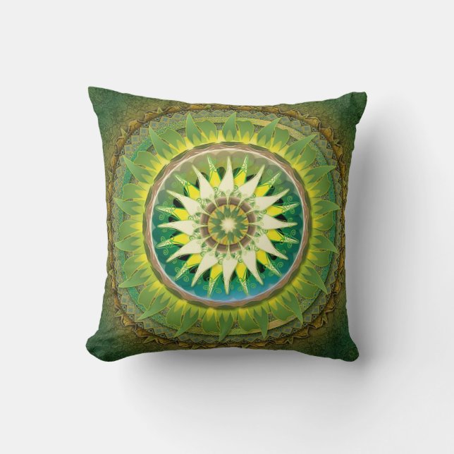 Mandala Green Pillow (Front)