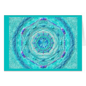 Mandala greeting card 08 I-M turquoise (Front Horizontal)