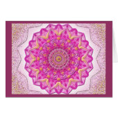 Mandala greeting card 12 I-M Magenta (Front Horizontal)