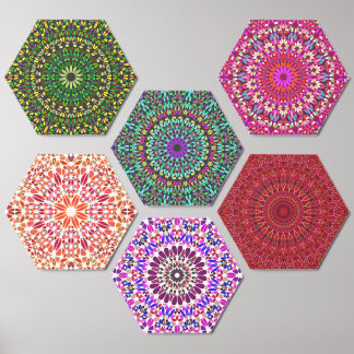 Mandala Harmony Faux Canvas Tiles Peel & Stick