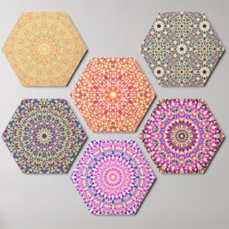 Mandala Harmony Wood Tile Set Peel & Stick Chakra