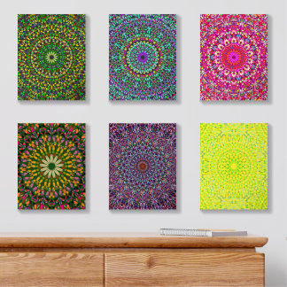 Mandala Harmony Wood Tiles Peel & Stick Sacred