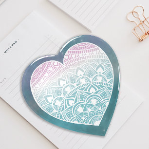 Mandala Heart Celestial Paperweight