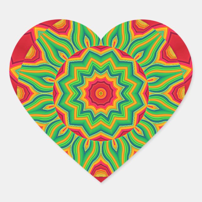Mandala Heart Sticker (Front)