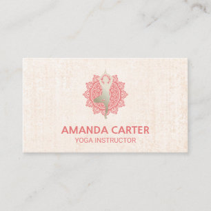 Mandala Icon   Texture Yoga Pose Business Card