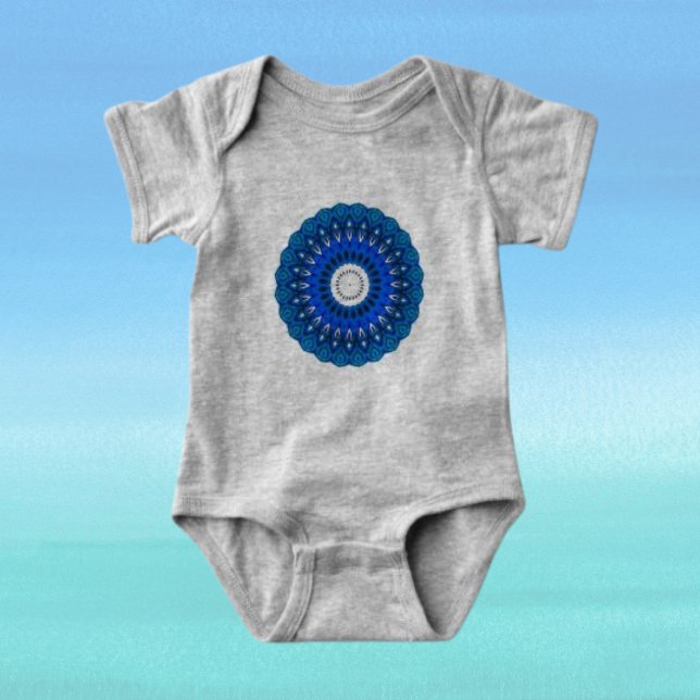 Mandala in Blue Baby and Adult Clothing Bodysuit (Creator Uploaded)