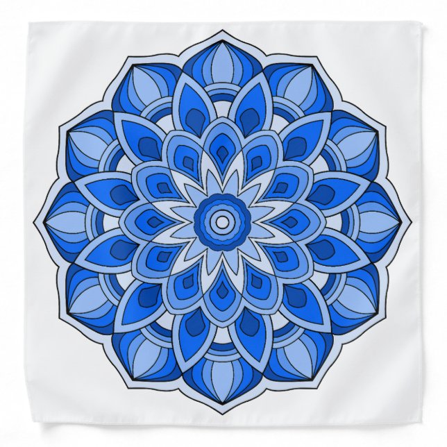 Mandala in blue bandana (Front)