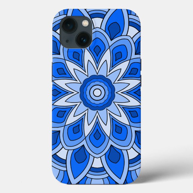 Mandala in blue Case-Mate iPhone case (Back)