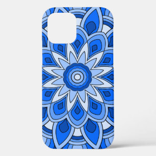 Mandala in blue iPhone 12 case