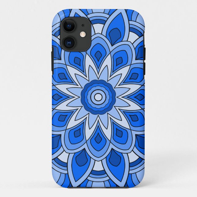 Mandala in blue Case-Mate iPhone case (Back)