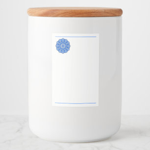 Mandala in blue food label