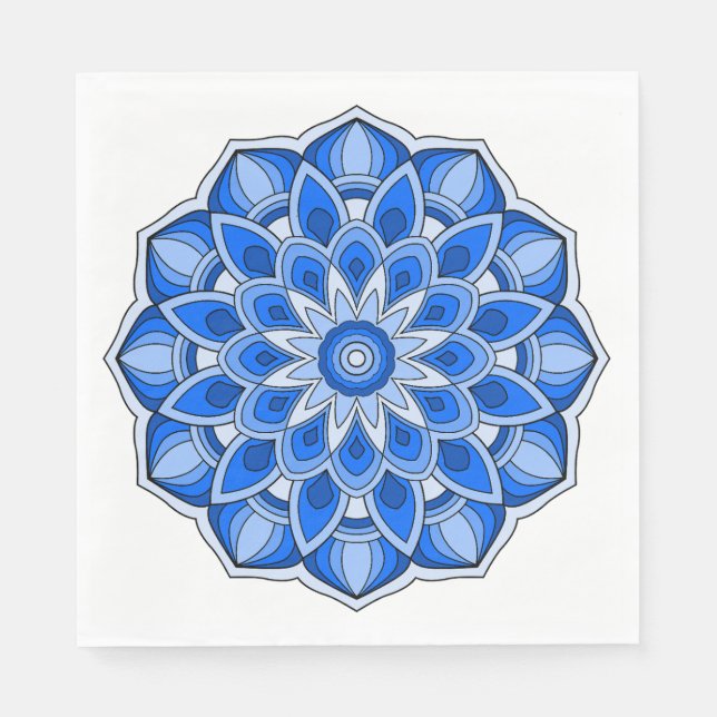 Mandala in blue napkins (Front)