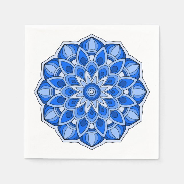 Mandala in blue napkins (Front)