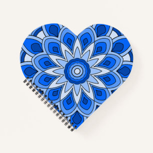 Mandala in blue notebook