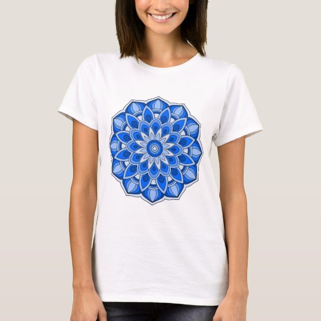 Mandala in blue T-Shirt (Front)