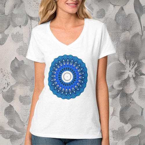 Mandala in Blue T_Shirt or Sweatshirt