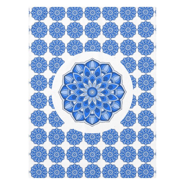 Mandala in blue tablecloth (Front)