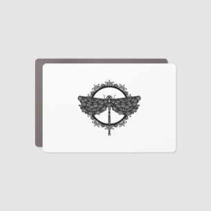 Mandala in Buddhism Nepal style with dragonfly Car Magnet