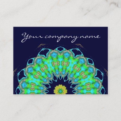 Customizable mandala in colors business card template
