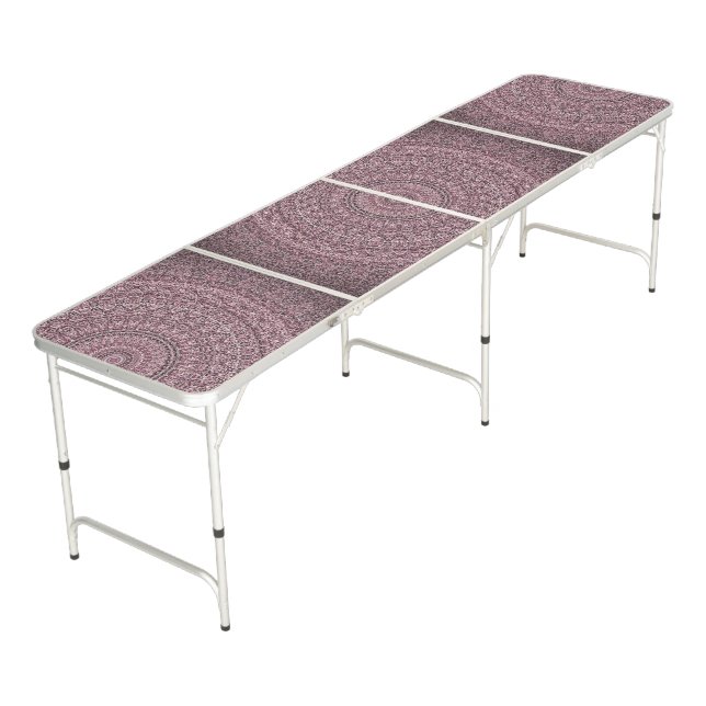 Mandala in Mauve - HAMbyWG - Ping Pong Table (Angled)