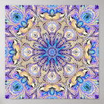 Mandala In Purple, Blue, And Gold Print at Zazzle