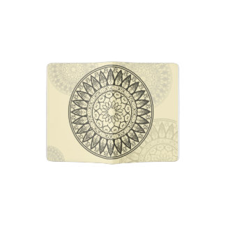 Mandala in Soft Yellow Passport Holder