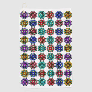 Mandala in various colors golf towel