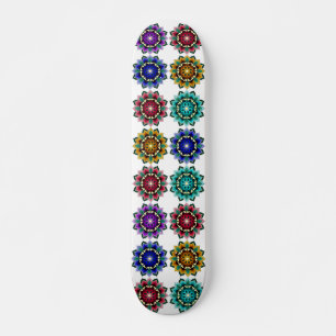 Mandala in various colors skateboard
