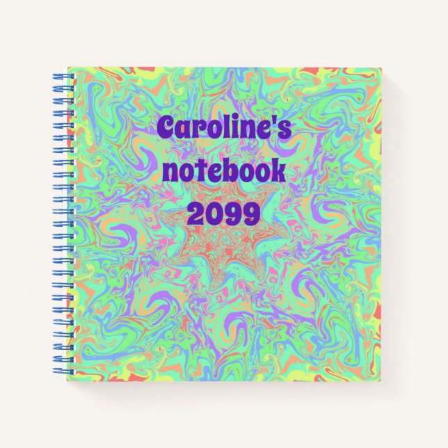 Mandala in vibrant pastel colors notebook (Front)