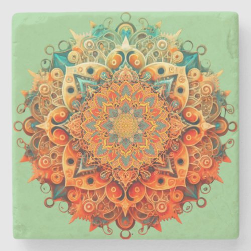 Mandala inspired design_Coasters Stone Coaster