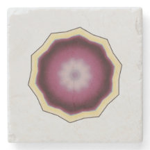 Mandala Kaleidoscope Design Purple on Gray