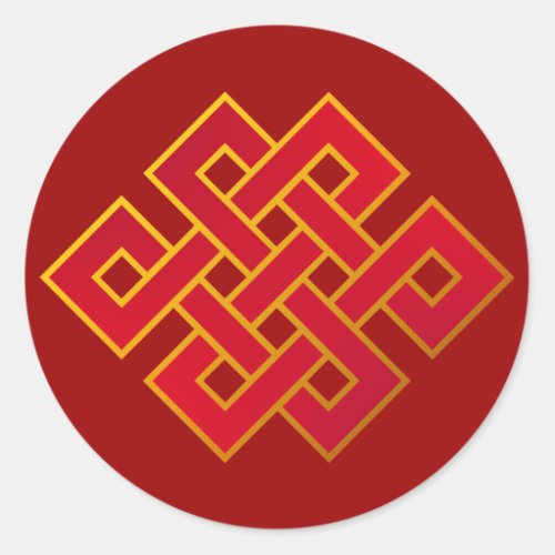 Mandala Karma Buddhism Eternal Knot Classic Round Sticker