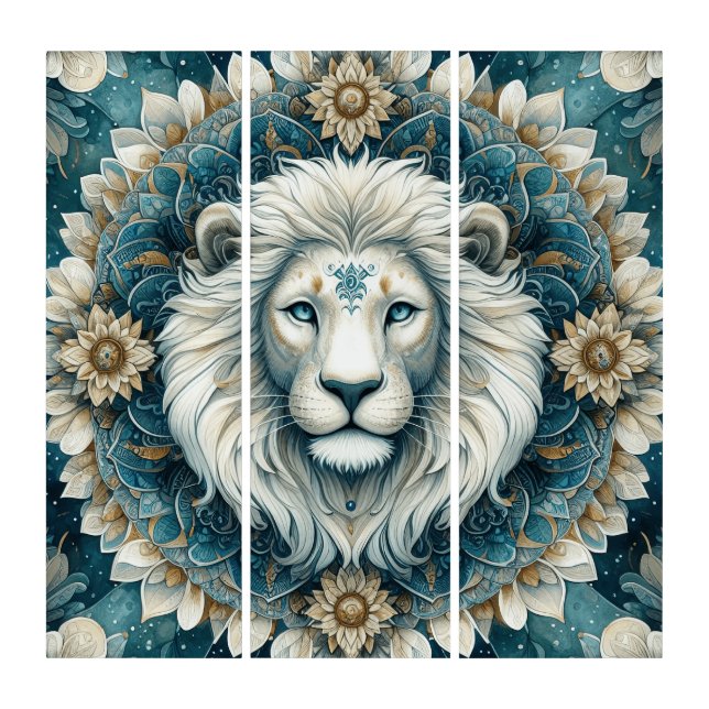 Mandala King of Beasts Triptych (Front)